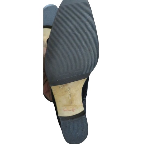 Salvatore Ferragamo Kiltie Black Italian Mixed Leather & Suede Fringe Loafers 8 - Picture 7 of 9